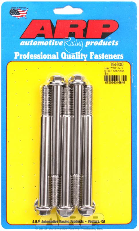 ARP 7/16-14 x 5in SS Hex Bolt Kit (Pack of 5) thumbnail 2
