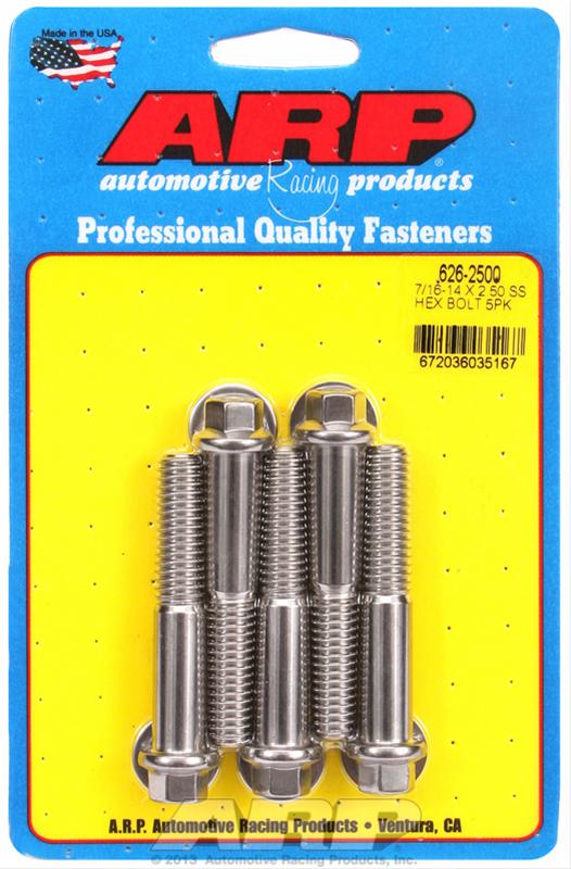 ARP 7/16-14 X 2.500 hex SS bolts thumbnail 2