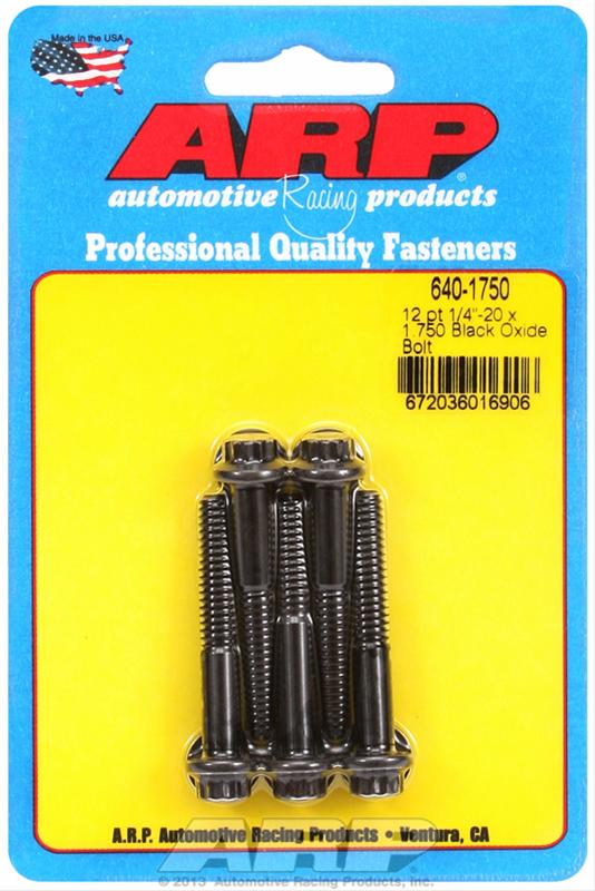 ARP 1/4-20 x 1.750 12pt black oxide bolts thumbnail 2