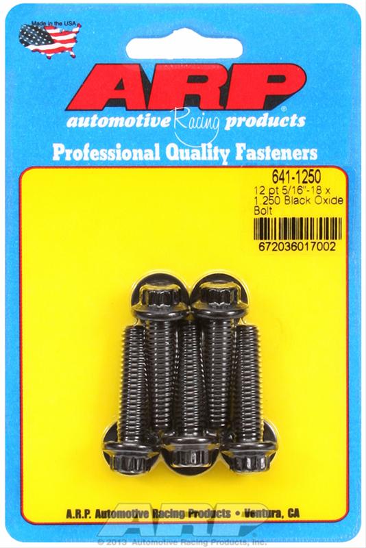 ARP 5/16-18 x 1.250 12pt Black Oxide Bolts (5/pkg) thumbnail 2