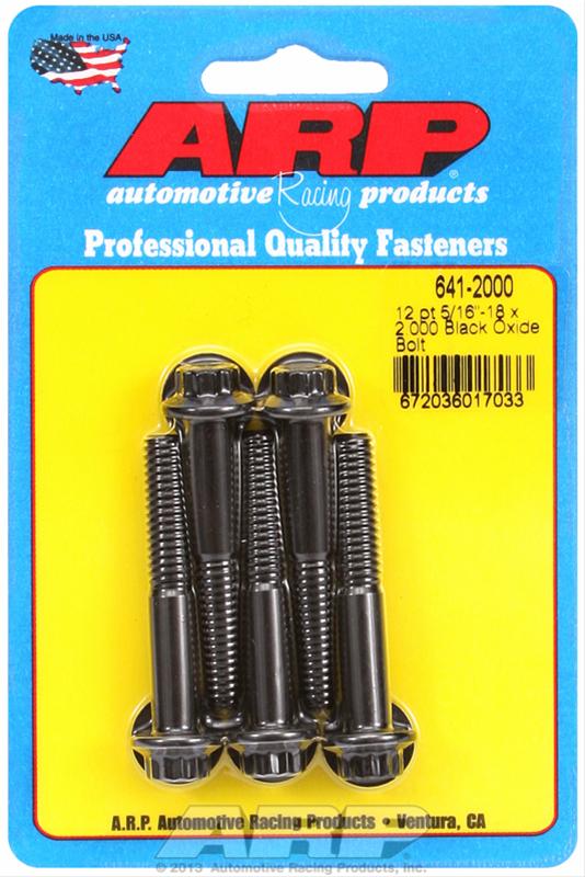 ARP 5/16-18 X 2.000in UHL 12pt Black Hex Nut Kit (5/PKG) thumbnail 2