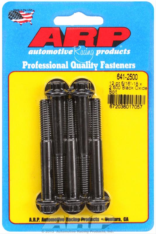 ARP 5/16in-18 x 2.500in 12pt Black Oxide Bolts (Set of 5) thumbnail 2
