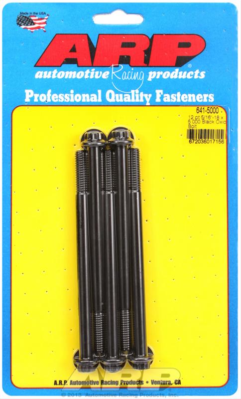 ARP 5/16-18 x 5.000 12pt black oxide bolts thumbnail 2