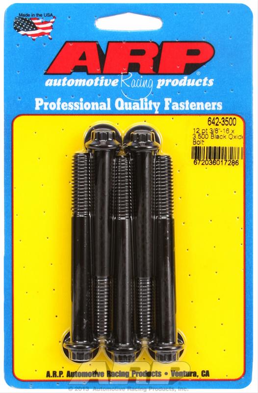 ARP 3/8-16 x 3.500 12pt black oxide bolts thumbnail 2