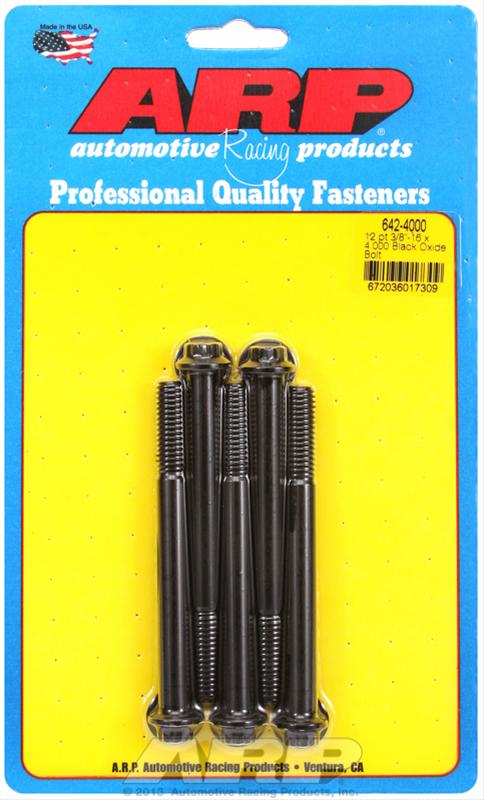 ARP 3/8-16 x 4.000 12pt black oxide bolts thumbnail 2