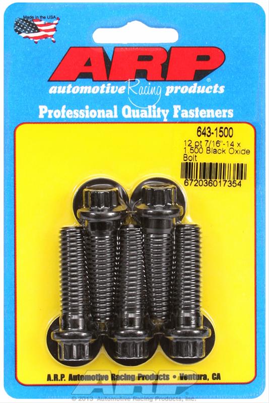 ARP 7/16-14 X 1.500 12pt Black Oxide Bolts thumbnail 2