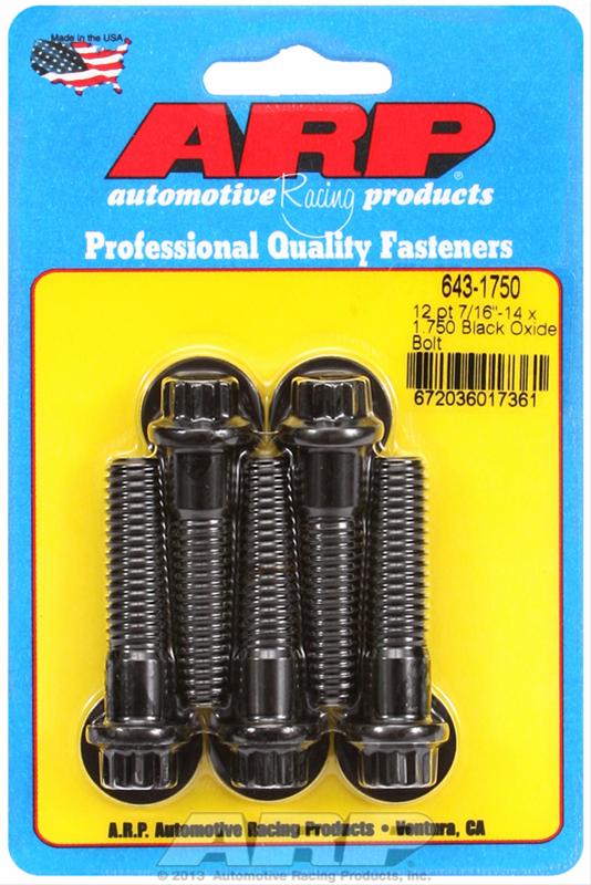 ARP 7/16-14 x 1.750 12pt black oxide bolts thumbnail 2