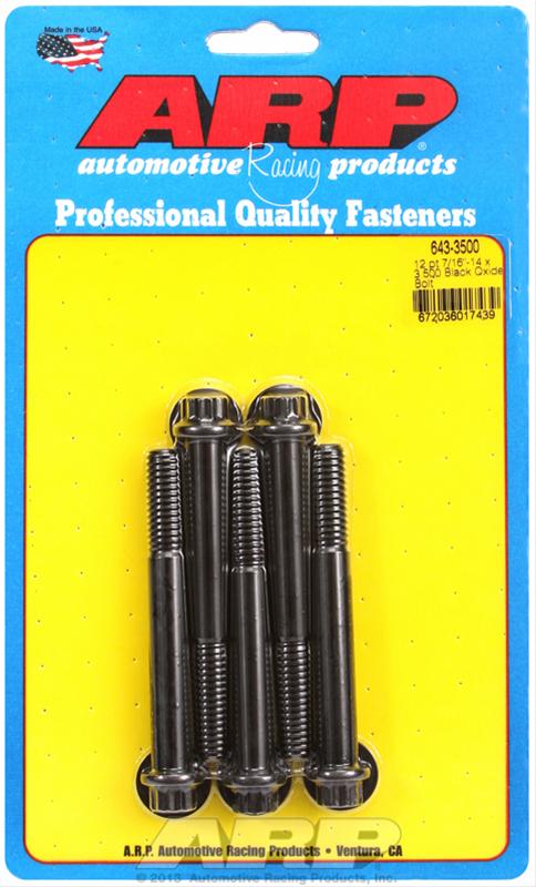 ARP 7/16-14 x 3.500 12pt black oxide bolts thumbnail 2
