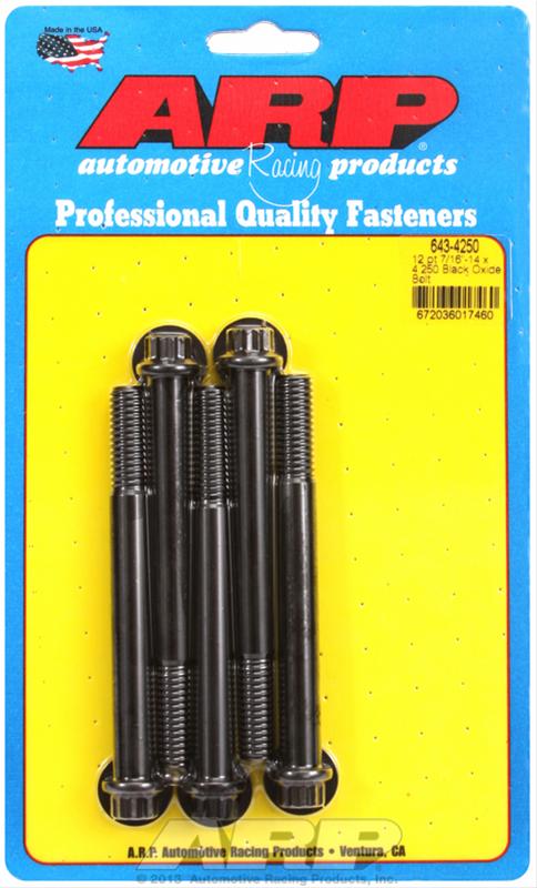 ARP 7/16-14 x 4.250 12pt black oxide bolts thumbnail 2