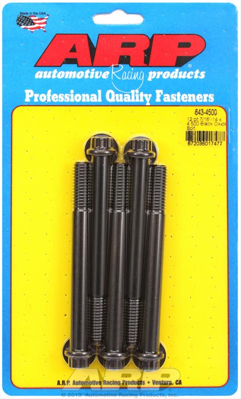 ARP 7/16-14 x 4.500 12pt black oxide bolts thumbnail 2