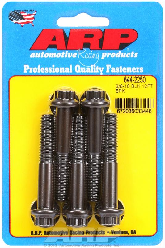 ARP 3/8 in.-16 RH Thread, 2.250 in 12 Point Bolts- Set of 5 thumbnail 2