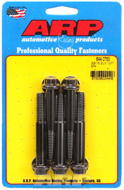 ARP 3/8-16 x 2.750 12pt 7/16 wrenching black oxide bolts thumbnail 2