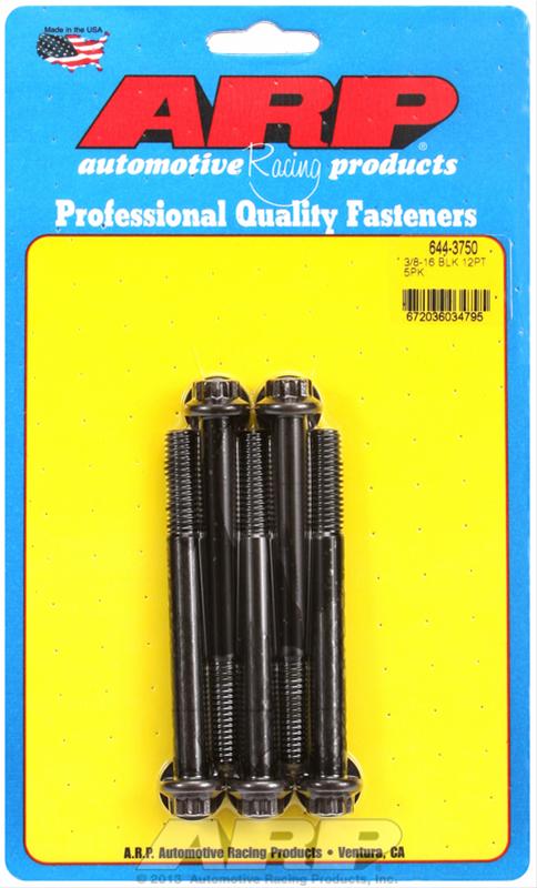 ARP 3/8-16 x 3.750 12pt 7/16 wrenching black oxide bolts thumbnail 2