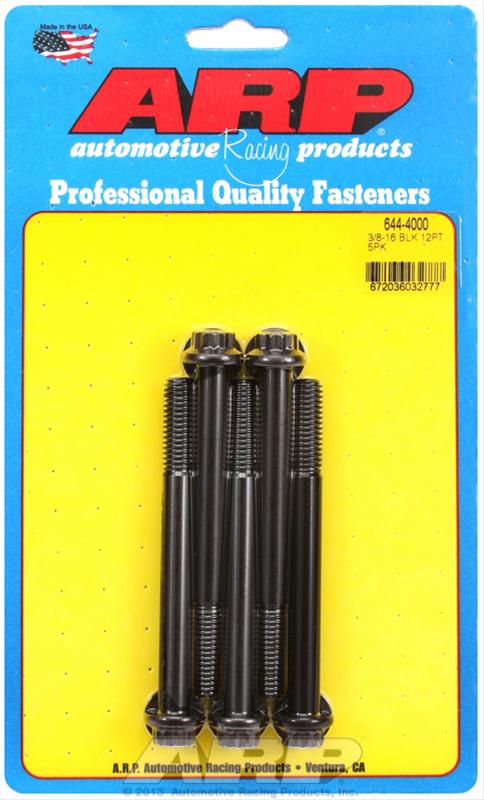 ARP 3/8-16 x 4.000 12pt 7/16 Black Oxide Bolts (5/pkg) thumbnail 2