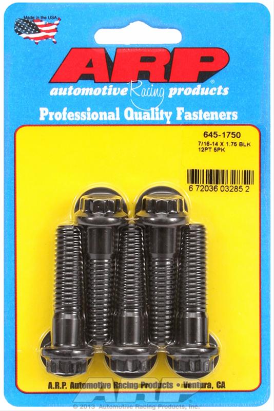 ARP 7/16in -14 x 1.750 12pt 1/2 Wrenching Black Oxide Bolts (5/pkg) thumbnail 2