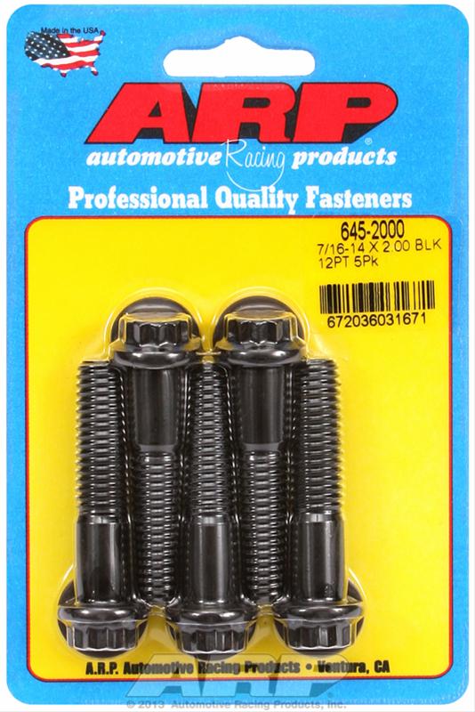 ARP 7/16in-14 x 2.000 12pt 1/2 Wrenching Black Oxide Bolts (5/pkg) thumbnail 2