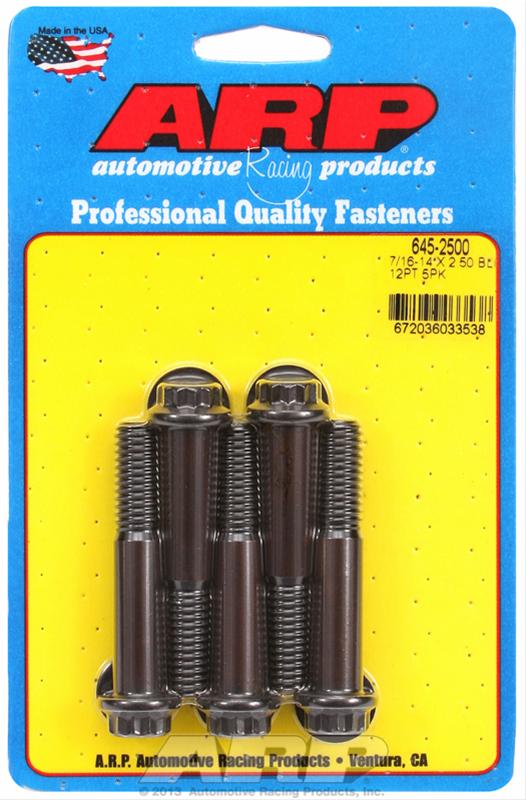 ARP 7/16-14 X 2.500 12pt 1/2 wrenching black oxide bolts thumbnail 2