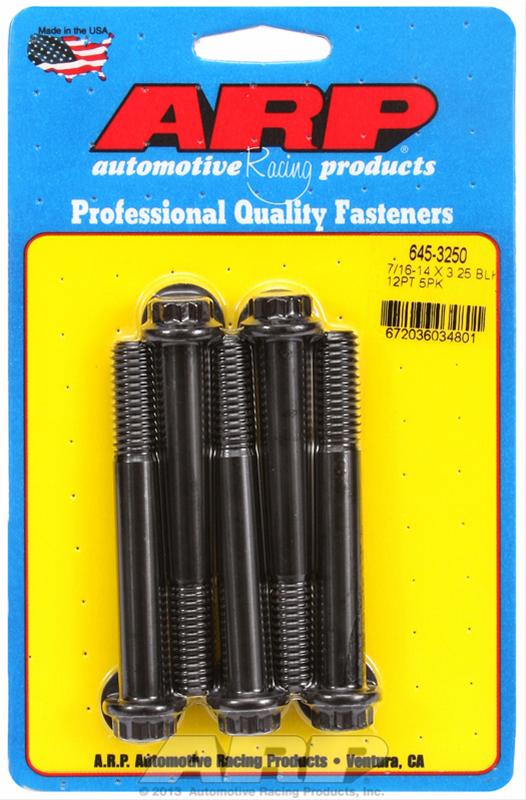 ARP 7/16-14 X 3.250 12pt 1/2 wrenching black oxide bolts thumbnail 2