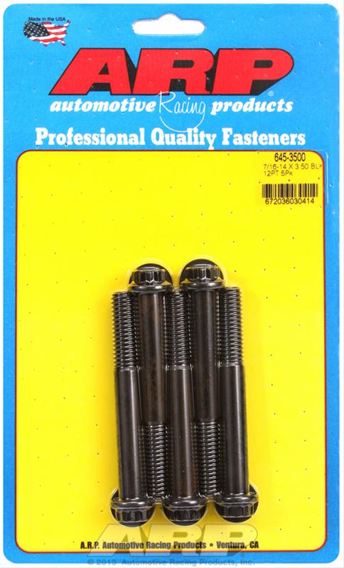 ARP 7/16 Inch -14 x 3.500 12pt 1/2 Wrenching Black Oxide Bolts (5/pkg) thumbnail 2