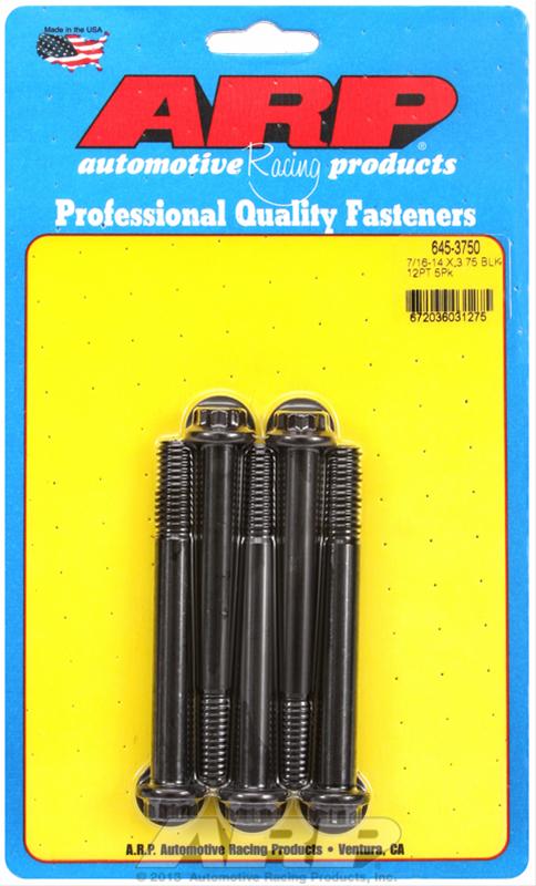 ARP 7/16-14 X 3.750 12pt 1/2 wrenching black oxide bolts thumbnail 2