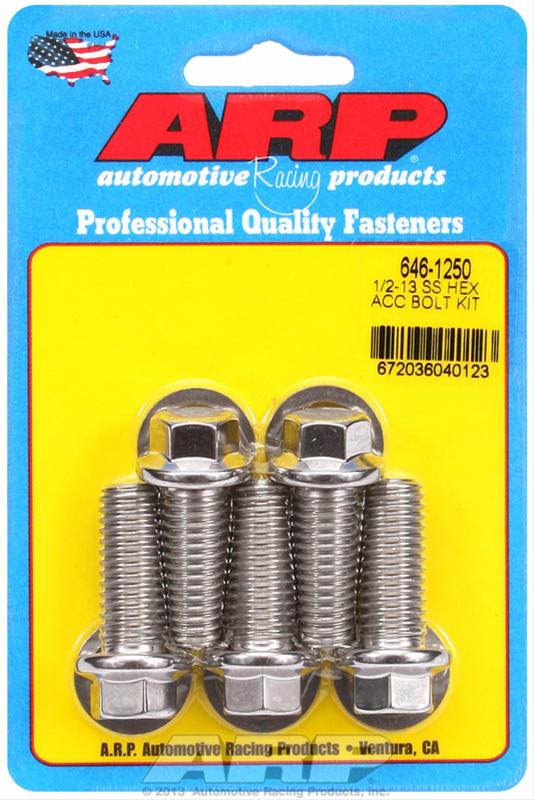 ARP 1/2-13 X 1.250 hex SS bolts thumbnail 2