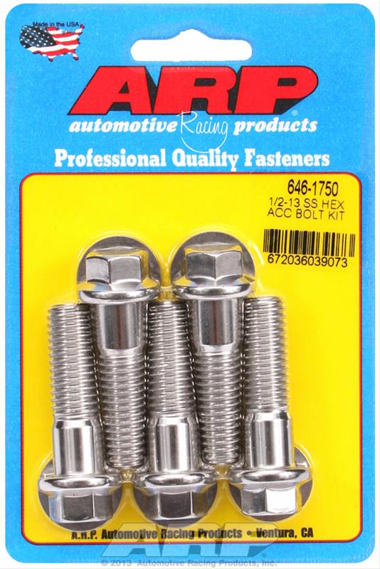 ARP 1/2-13 X 1.750 hex SS bolts thumbnail 2
