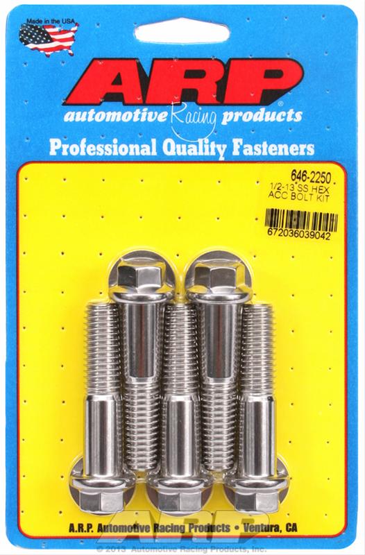 ARP 1/2-13 X 2.250 hex SS bolts thumbnail 2