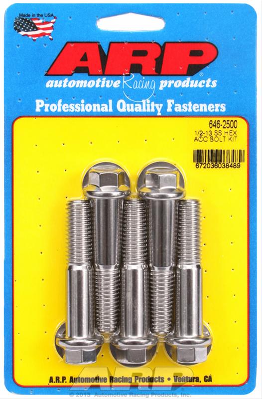 ARP 1/2-13 X 2.500 Hex SS Bolts thumbnail 2