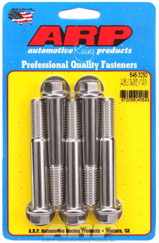 ARP 1/2-13 x 3.250 hex SS bolts thumbnail 2