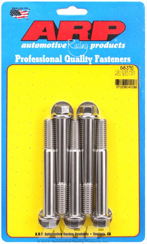 ARP 1/2-13 x 3.750 hex SS bolts thumbnail 2