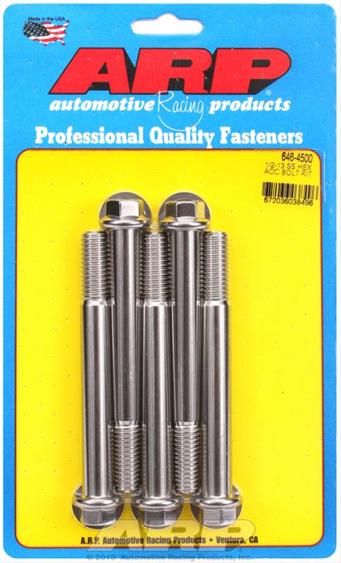 ARP 1/2-13 x 4.500in SS Hex Bolt Kit (Pack of 5) thumbnail 2