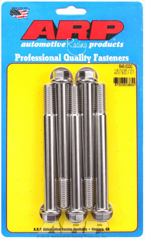ARP 1/2-13 x 5.000 Hex SS Bolts (5/pkg) thumbnail 2