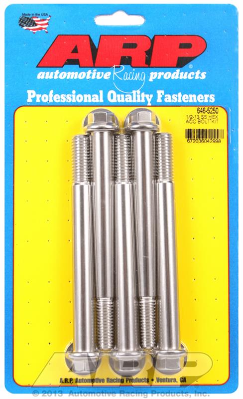 ARP 1/2-13 x 5.250 hex SS bolts thumbnail 2