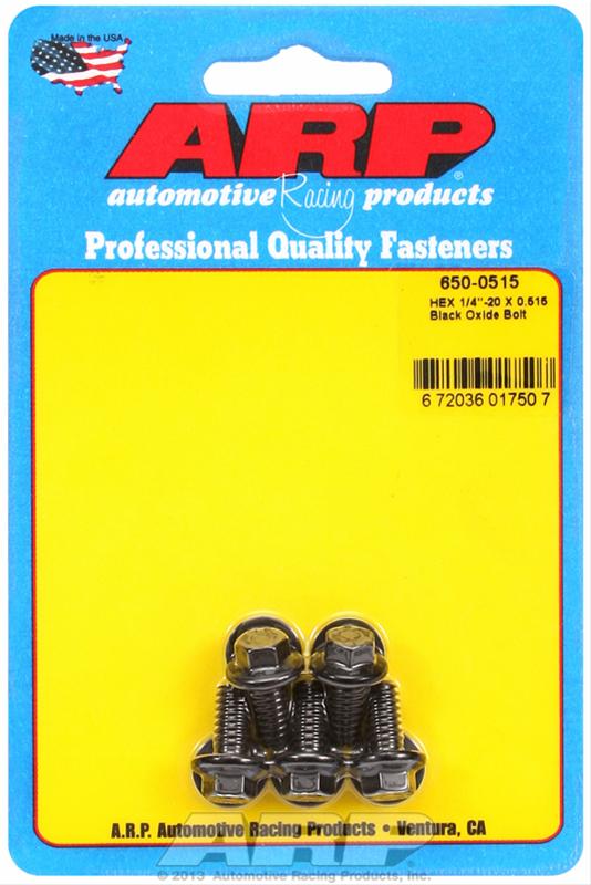 ARP 1/4-20 X 0.515 hex black oxide bolts thumbnail 2