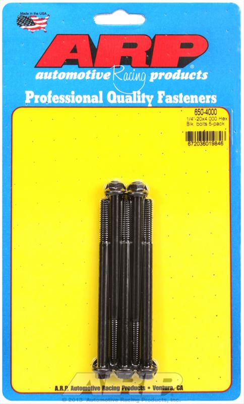 ARP 1/4-20 X 4.000 hex black oxide bolts thumbnail 2