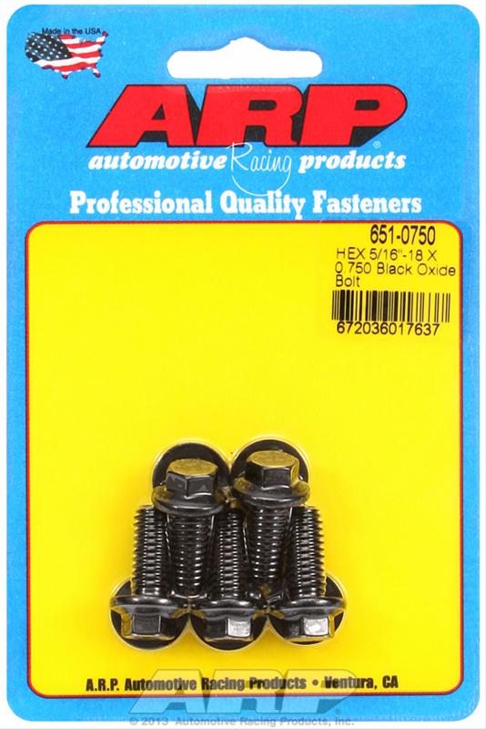 ARP 5/16-18 X 0.750 Hex Black Oxide Bolts thumbnail 2