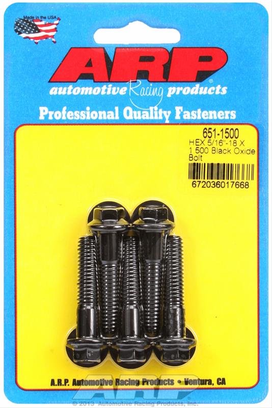 ARP 5/16 in.-18 RH Thread, 1.500 in Hex Head Custom 450 Bolts - Set of 5 thumbnail 2