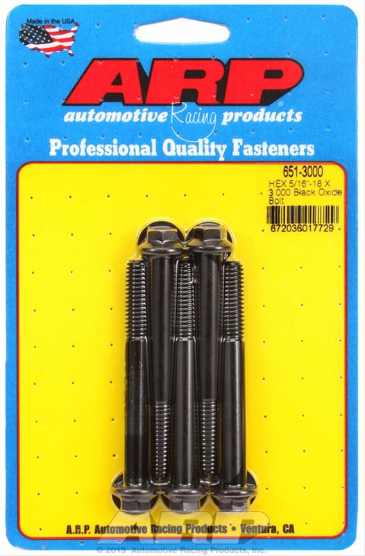 ARP 5/16 in.-18 RH Thread, 3.000 in Hex Head Custom 450 Bolts - Set of 5 thumbnail 2