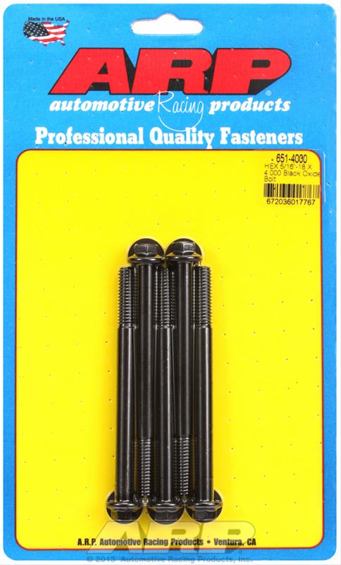 ARP 5/16-18 X 4.000 hex black oxide bolts thumbnail 2