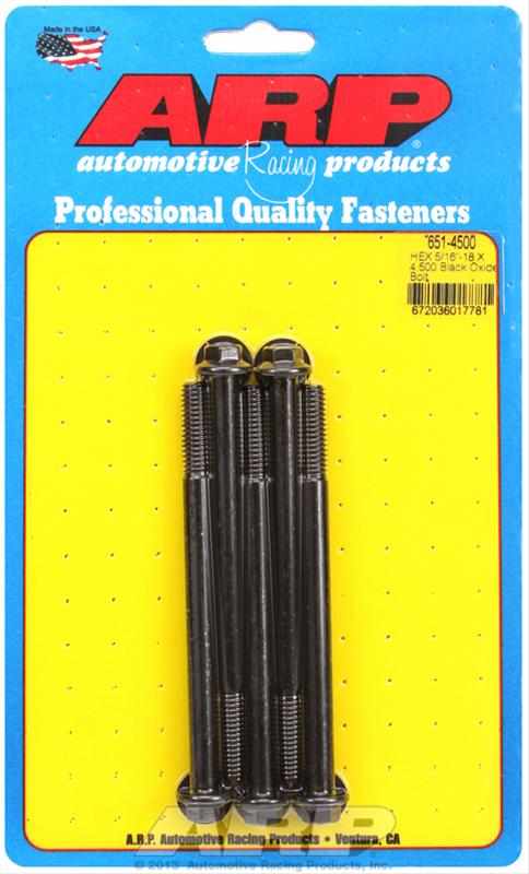 ARP 5/16-18 X 4.500 hex black oxide bolts thumbnail 2