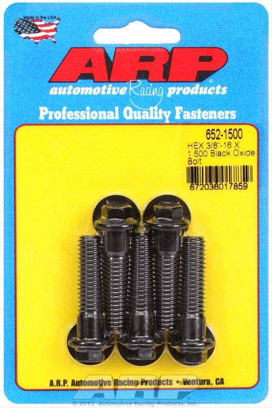 ARP 3/8-16 x 1.500 Hex Black Oxide Bolts (Pack of 5) thumbnail 2
