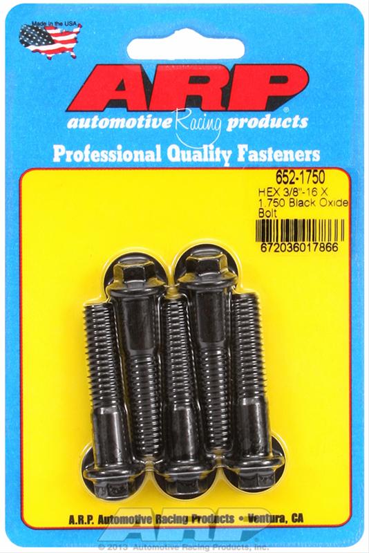 ARP 3/8-16 x 1.750 Hex Black Oxide Bolts (Pack of 5) thumbnail 2
