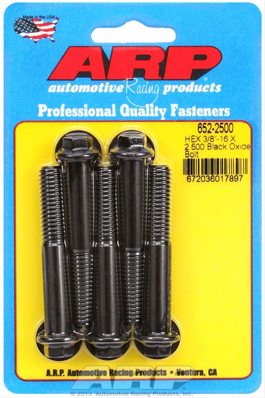 ARP 3/8-16 X 2.500 hex black oxide bolts thumbnail 2