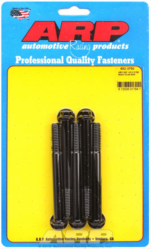 ARP 3/8-16 X 3.750 hex black oxide bolts thumbnail 2