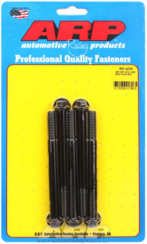 ARP 3/8-16 X 4.250 hex black oxide bolts thumbnail 2