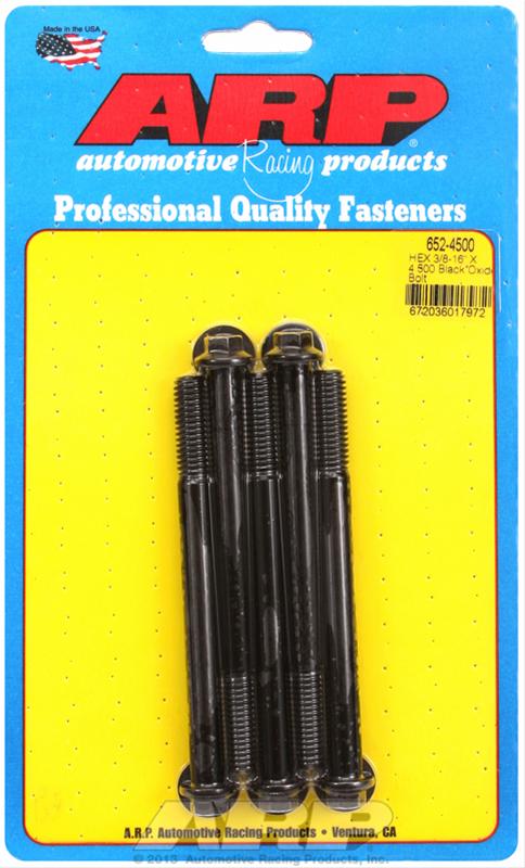 ARP 3/8-16 X 4.500 hex black oxide bolts thumbnail 2