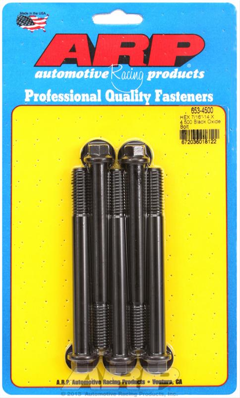 ARP 7/16-14 x 4.500 Hex Black Oxide Bolts (Pack of 5) thumbnail 2