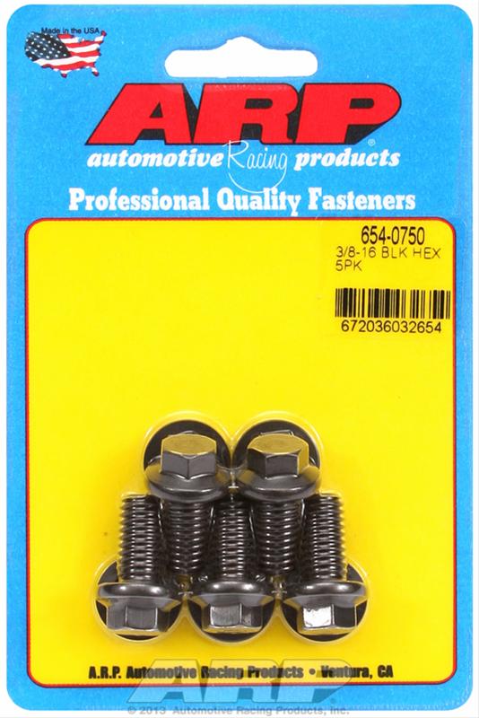 ARP 3/8 in.-16 RH Thread, .750 in Hex Head Bolts - Set of 5 thumbnail 2