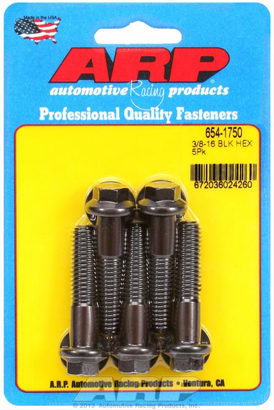 ARP 3/8 in.-16 RH Thread, 1.750 in Hex Head Bolts - Set of 5 thumbnail 2