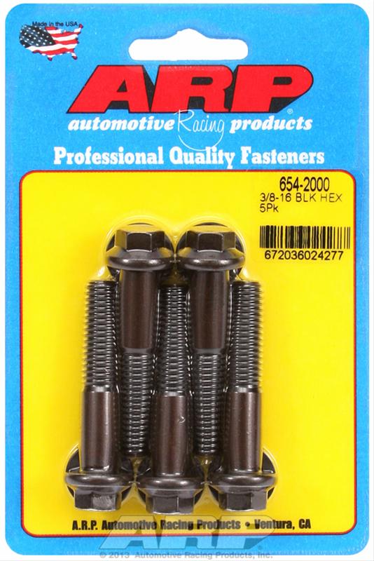 ARP 3/8 in.-16 RH Thread, 2.000 in Hex Head Bolts - Set of 5 thumbnail 2